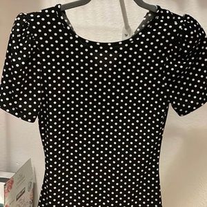 Express polkadot top